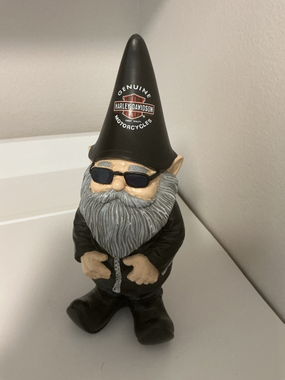Harley-Davidson Black Gnome with Gray Beard
